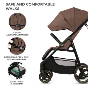 KINDERKRAFT KOLICA TRIG 3 GRANITE BROWN - Img 3