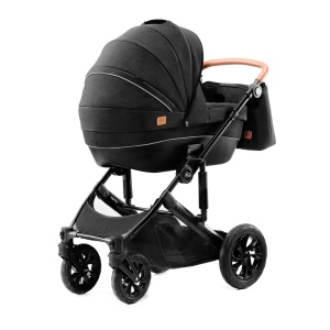 KINDERKRAFT KOLICA ZA BEBE 3U1 PRIME MINK PRO BLACK - Img 4
