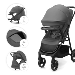 KINDERKRAFT KOLICA ZA BEBE SA TACNOM TRIG 3 GREY - Img 2