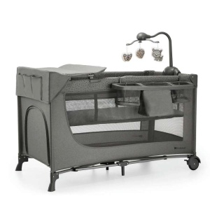 KINDERKRAFT PRENOSIVI KREVETAC JOY 2 DARK GRAY SA DODACIMA - Img 5
