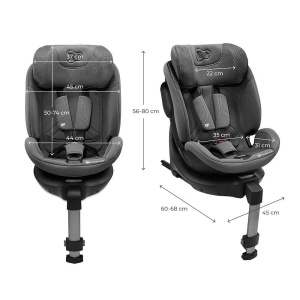 Kinderkraft auto sediste XRIDER 2 i-Size GREY - Img 6