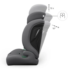 KINDERKRAFT AUTOSEDIŠTE COMFORT UP 2 PLUS I-SIZE GREY - Img 4