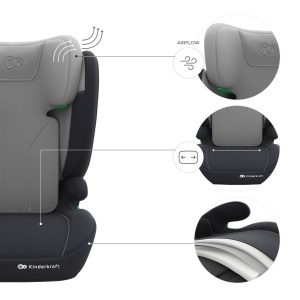 KINDERKRAFT AUTOSEDISTE I-SPARK 2 PLUS I SIZE GREY - Img 4
