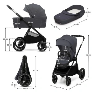 KINDERKRAFT KOLICA ZA BEBE 2U1 NEA 2 DEEP GREY - Img 4