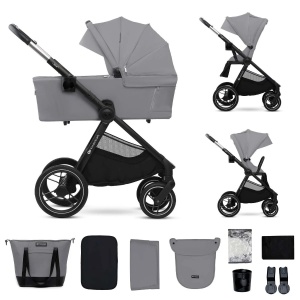 KINDERKRAFT KOLICA ZA BEBE 2U1 NEA 2 PLATINUM GREY - Img 3
