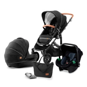 KINDERKRAFT KOLICA ZA BEBE 3U1 PRIME MINK PRO BLACK