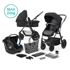 KINDERKRAFT XMOOV KOLICA ZA BEBE SET 3U1 BLACK - Img 5