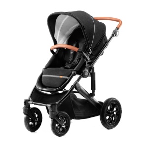 KINDERKRAFT KOLICA ZA BEBE 3U1 PRIME MINK PRO BLACK - Img 5