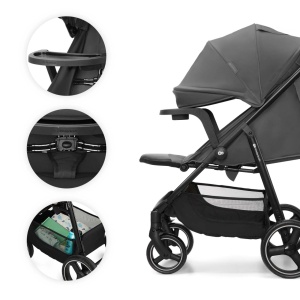 KINDERKRAFT KOLICA ZA BEBE SA TACNOM TRIG 3 GREY - Img 3