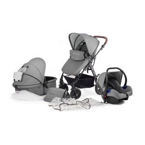 KINDERKRAFT MOOV CT KOLICA ZA BEBE SET 3U1 GREY - Img 6