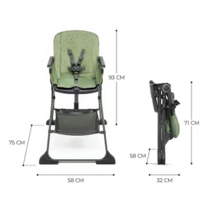 KINDERKRAFT STOLICA ZA HRANJENJE FOLDEE GREEN - Img 3