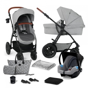 KINDERKRAFT XMOOV KOLICA ZA BEBE SET 3U1 LIGHT GREY - Img 5