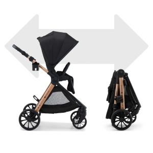 KINDERKRAFT KOLICA ZA BEBE SET 3U1 VESTO 2 BLACK - Img 6