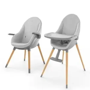 KINDERKRAFT STOLICA ZA HRANJENJE 2U1 FINI UP GREY
