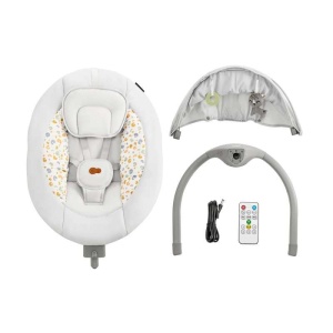 KINDERKRAFT STOLICA ZA LJULJANJE LUMI 2 LIGHT GRAY - Img 3