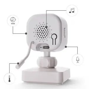 KINDERKRAFT BABY KAMERA NIGHTEYE TRAVEL WHITE - Img 4