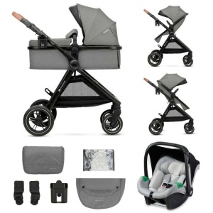KINDERKRAFT ESME KOLICA ZA BEBE 3U1 MOONLIGHT GREY - Img 6