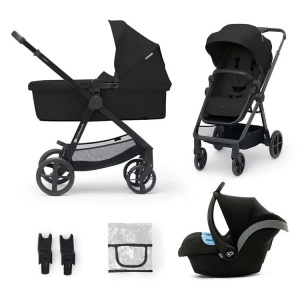 KINDERKRAFT KOLICA ZA BEBE NEWLY SET 3U1 CLASSIC BLACK - Img 5