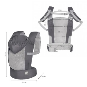 KINDERKRAFT NOSILJKA ZA BEBU CARRYBEE GREY - Img 6
