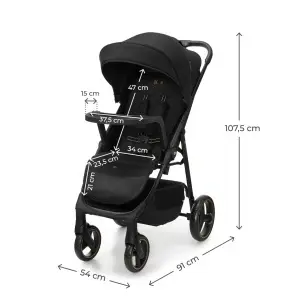 KINDERKRAFT KOLICA ZA BEBE SA TACNOM TRIG 3 BLACK - Img 4