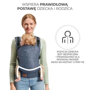 KINDERKRAFT NOSILJKA ZA BEBU NINO CONFETI DENIM - Img 3