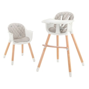 KINDERKRAFT STOLICA ZA HRANJENJE 2U1 SIENNA GREY - Img 2