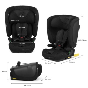 KINDERKRAFT AUTOSEDISTE FIX2GO I-SIZE 76-150CM BLACK - Img 2