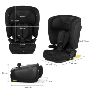 KINDERKRAFT AUTOSEDISTE FIX2GO I-SIZE 76-150CM BLACK - Img 5