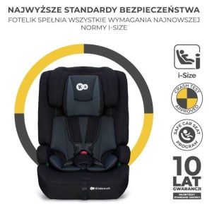 KINDERKRAFT AUTOSEDISTE SAFETY FIX2 I-SIZE 76-150CM BLACK - Img 2