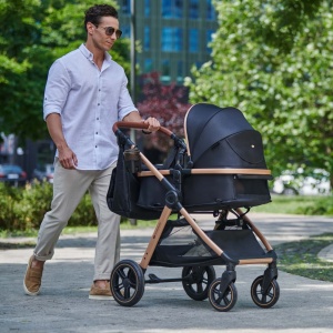 KINDERKRAFT ESME PRO KOLICA ZA BEBE 3U1 SAND BEIGE - Img 3