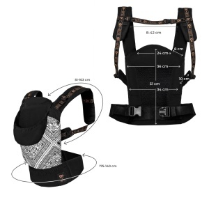 Kinderkraft nosiljka HUGGY BIZUU lunar black - Img 5
