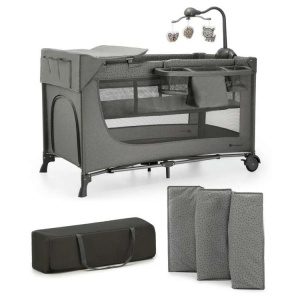 KINDERKRAFT PRENOSIVI KREVETAC JOY 2 DARK GRAY SA DODACIMA - Img 4