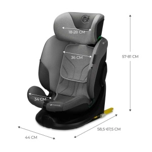 KINDERKRAFT AUTO SEDISTE I-FIX i size 40-150cm COOL GREY - Img 3