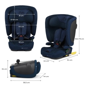 KINDERKRAFT AUTOSEDISTE FIX2GO I-SIZE 76-150CM NAVY - Img 3