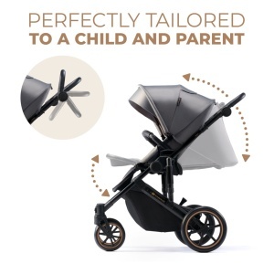 Kinderkraft kolica PRIME 2 3u1 MINK PRO SHADOW GREY - Img 6
