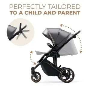 Kinderkraft kolica PRIME 2 3u1 MINK PRO SHADOW GREY - Img 6