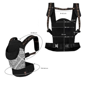 Kinderkraft nosiljka HUGGY BIZUU lunar black - Img 3