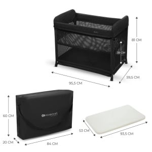 KINDERKRAFT PRENOSIVI KREVETAC MOON DREAM BLACK - Img 6