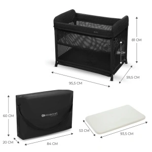 KINDERKRAFT PRENOSIVI KREVETAC MOON DREAM BLACK - Img 6