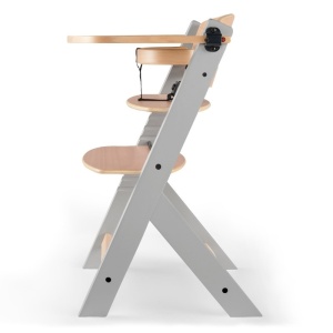 KINDERKRAFT STOLICA ZA HRANJENJE 2U1 ENOCK NATUR+GREY - Img 3