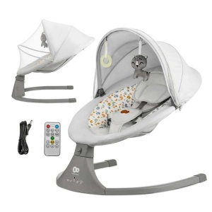 KINDERKRAFT STOLICA ZA LJULJANJE LUMI 2 LIGHT GRAY - Img 5