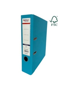 Biblioraft A4 plastifiat interior-exterior, 7.5 cm, bleu, OPTIMA