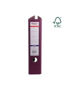 Biblioraft A4 plastifiat interior-exterior, 7.5 cm, visiniu, OPTIMA - Img 5