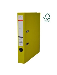 Biblioraft A4 plastifiat PP, 5 cm, galben, OPTIMA Classic
