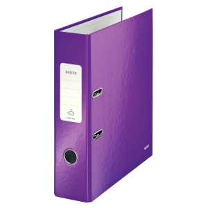 Biblioraft carton laminat, A4, 8 cm, mov, LEITZ WOW 180