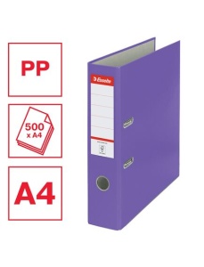 Biblioraft plastifiat, A4, 7.5 cm, mov, ESSELTE Economy - Img 3