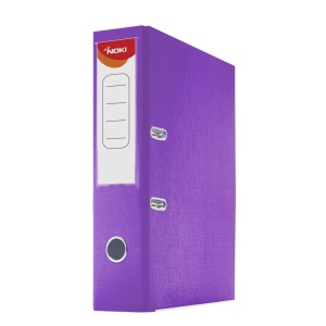 Biblioraft plastifiat, A4, 7.5 cm, mov, NOKI