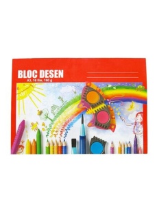 Bloc de desen A3, 170 g, 16 file, NB School