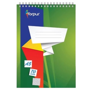 Blocnotes cu spira A5, 70 file, matematica, FORPUS