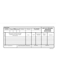 Bon predare transfer restituire, 100 file, 3 buc/set